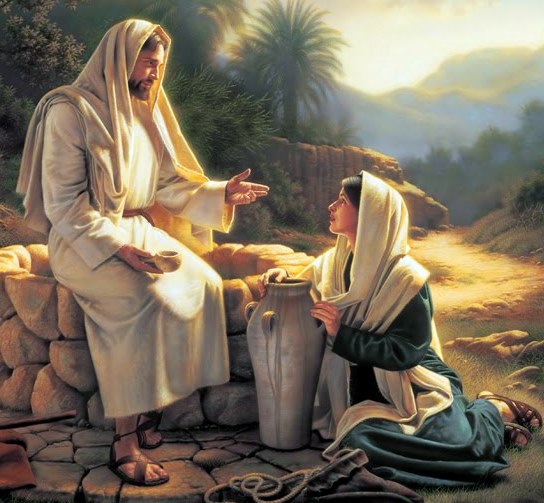 Jesus and the samaritan woman at the well